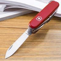 Комплект Нож Victorinox Deluxe Tinker Red 1.4723 + Чехол с фонариком Police