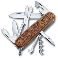 Фото Складной нож Victorinox Climber Wood Swiss Spirit 9,1 см 1.3701.63L21