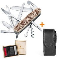 Фото Комплект Нож Victorinox Huntsman 1.3713.941B1 + Чехол с фонариком Police