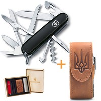 Фото Комплект Victorinox Нож Huntsman 1.3713.3 + Чехол для ножа универсальный на липучке + Фонарь