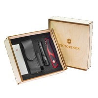 Фото Комплект Нож Victorinox Nomad/Pickniker 0.8353.3 + Кожаный чехол + Фонарь